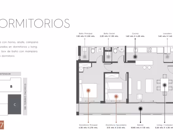 2 dormitorio 87m²