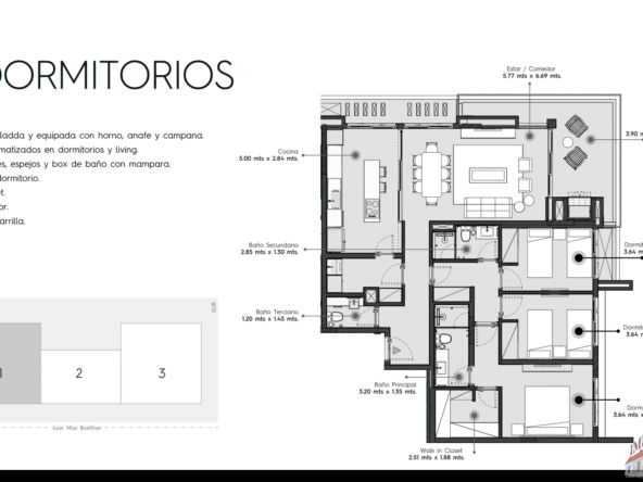 138m 3 dormitorios