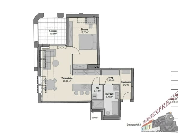Grundriss DG 1