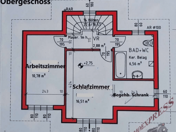Grundriss Obergeschoss
