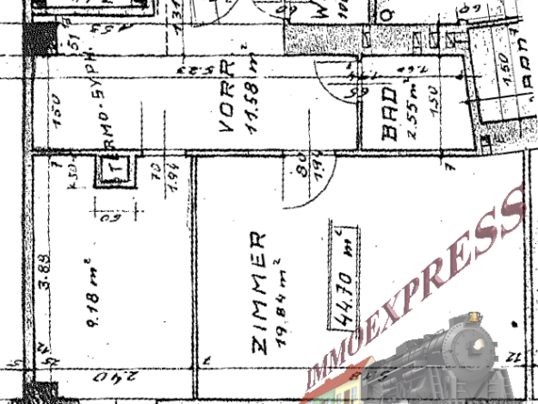 Grundrissplan 1100 Wien, Scheugasse 8, 2