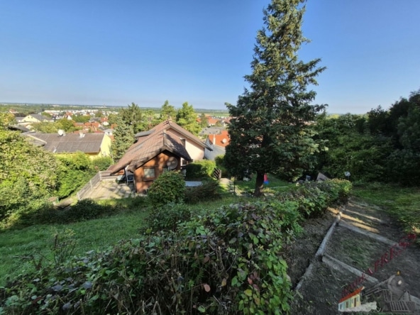 Aussicht vom Garten auf Wohnhaus