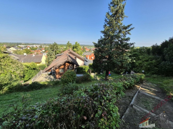 Aussicht vom Garten auf Wohnhaus